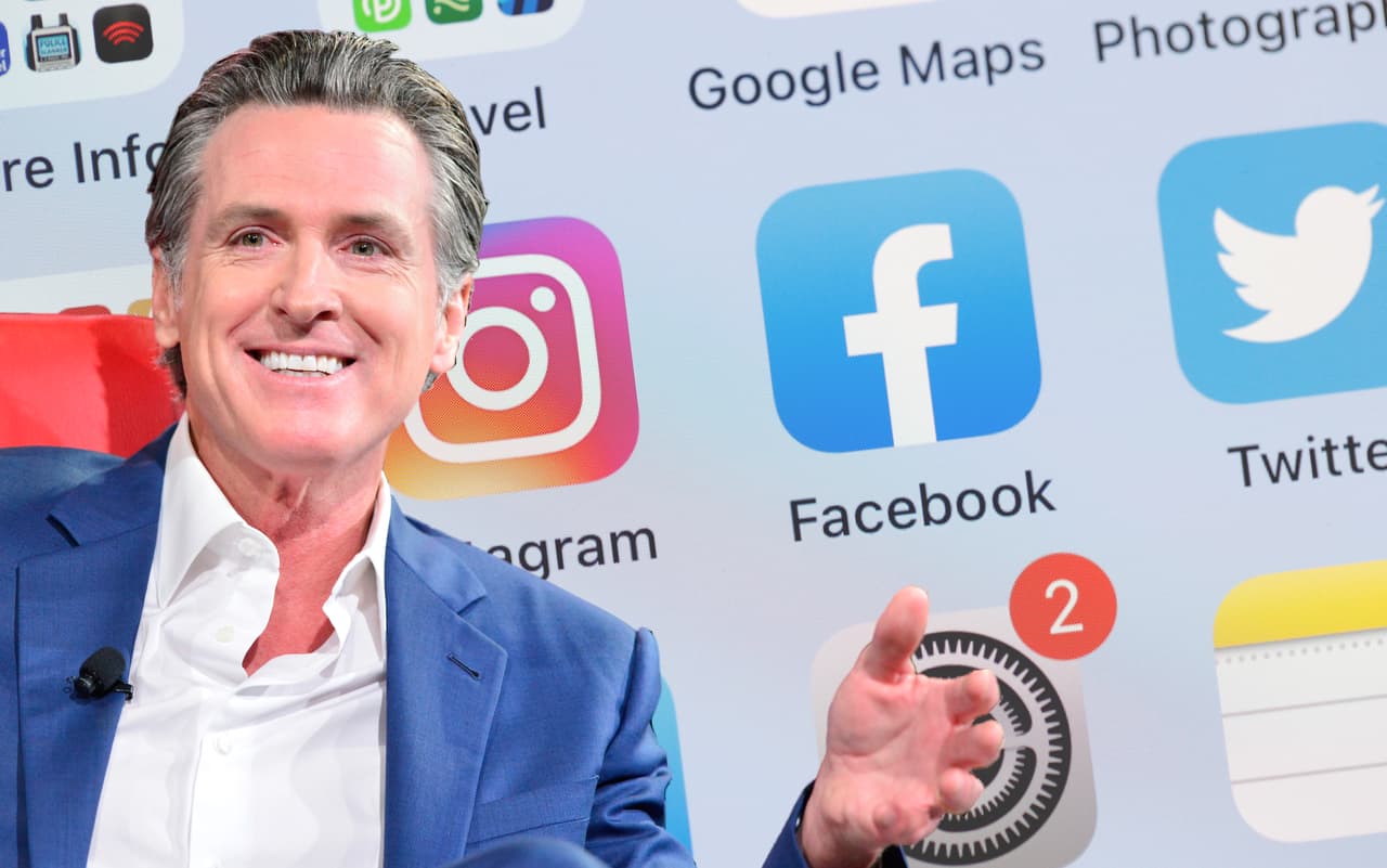 Gavin Newsom firma ley de “transparencia” para redes sociales en California