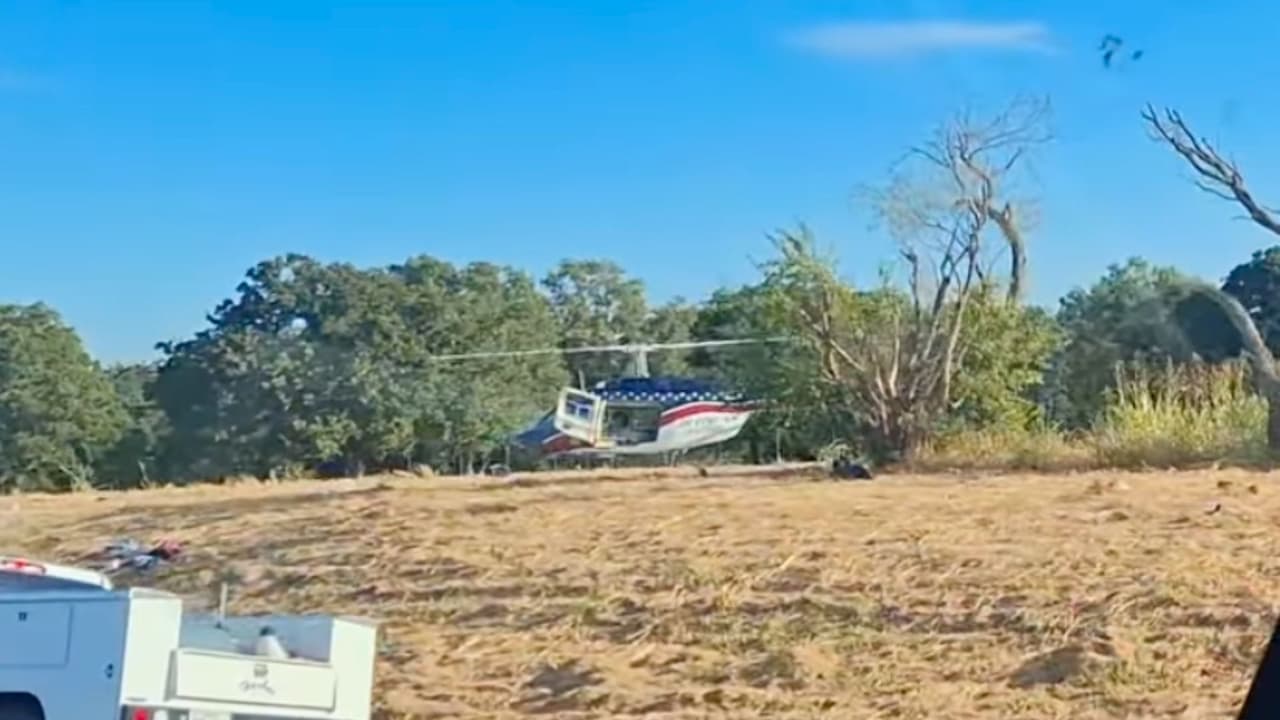 En un video compartido por Chris Turner, se observa uno de los helicópteros médicos que llegó al lugar.