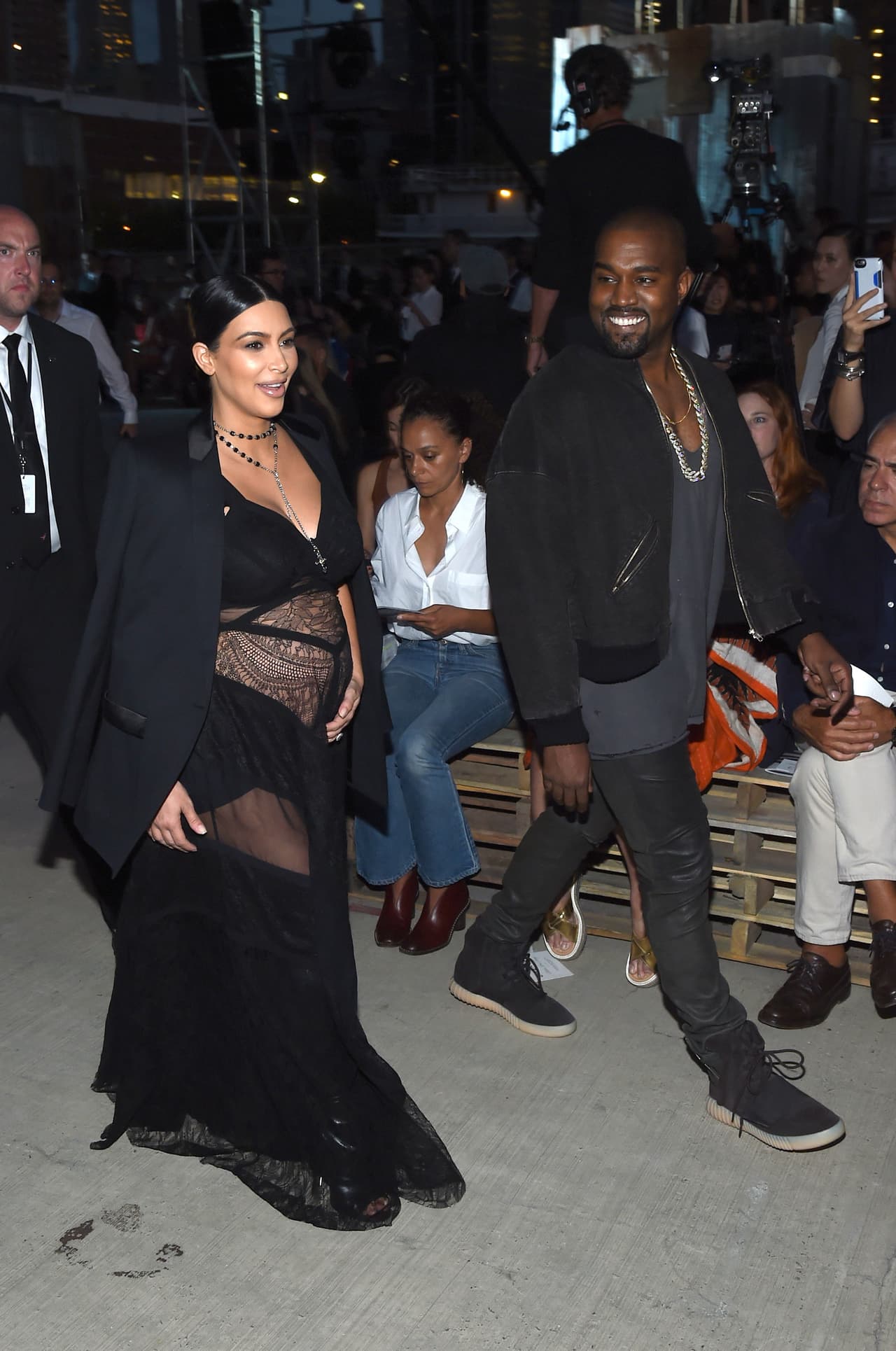 Kim y Kanye captaron la mirada de todos.