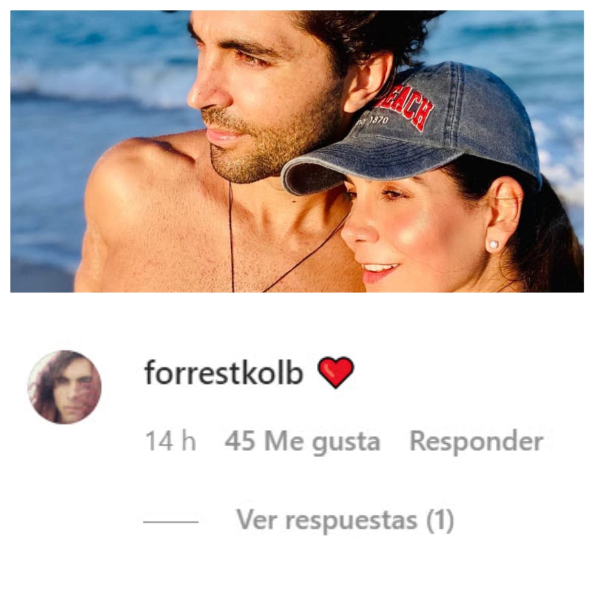 El actual
<b><a href="https://www.univision.com/famosos/patricia-manterola-nueva-boda-fotos" target="_blank">esposo de Paty Manterola, Forrest Kolb</a></b>, también la apoyó con este emoticono de corazón.
<br>