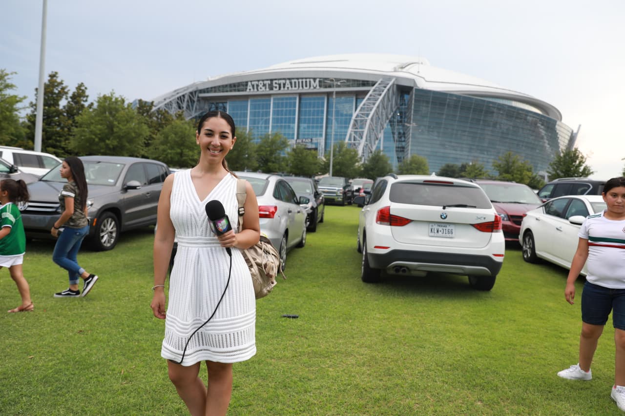 <b>Mafer Alonso</b> viajó a Dallas para cubrir y ver de cerca el juego de preparación de México, de cara a la Copa Oro.