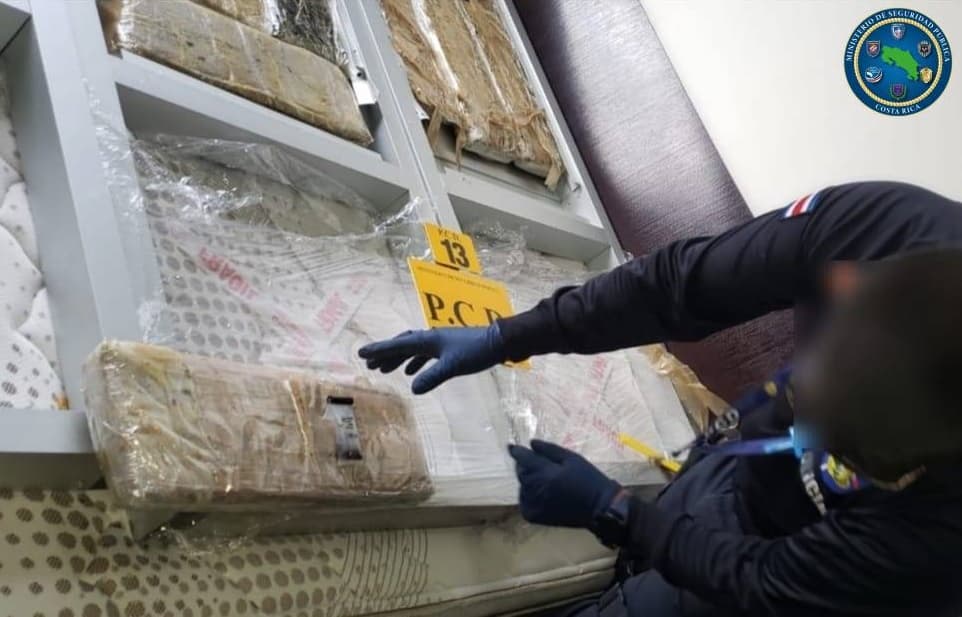 Cocaína decomisada a la banda de alias 'Pelito Blanco'.