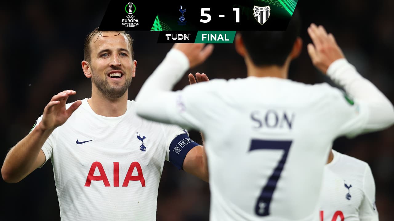 Con hat-trick de Harry Kane, Tottenham golea al Mura en Conference League