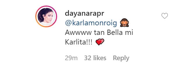 Dayana Torres agradeció así el atento comentario. 
<br>