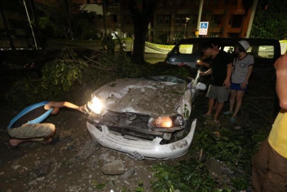 El canal taiwanés ETTV difundió imágenes en las que se ven varios incendios.