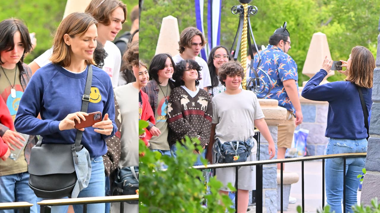 Garner se aseguró de documentar el paseo con su su celular tomando fotos a Seraphina, Emme y sus amigos.