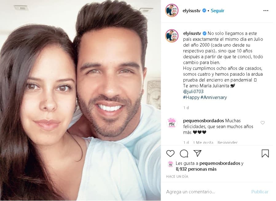 En el texto que acompaña una fotografía de ellos juntos, Yisus recuerda una gran coincidencia que les une y cómo ha cambiado su vida gracias a ella.