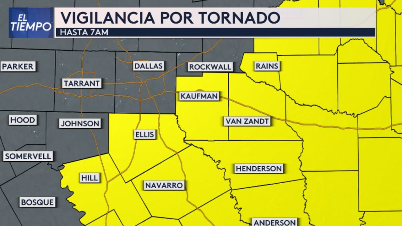 Emiten vigilancia por tornado para algunos condados del Norte de Texas