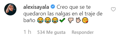 Alexis Ayala bromeó a Rulli comentando que, probablemente, dejó parte de su cuerpo en el traje de baño.