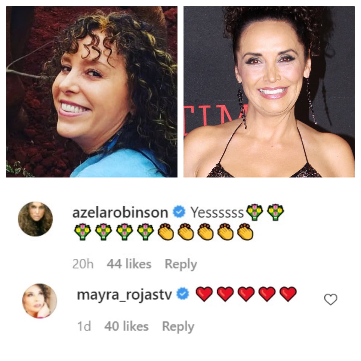 Mayra Rojas no resistió la ternura al ver la foto, mientras que Azela Robinson les dedicó una efusiva felicitación. 
<br>