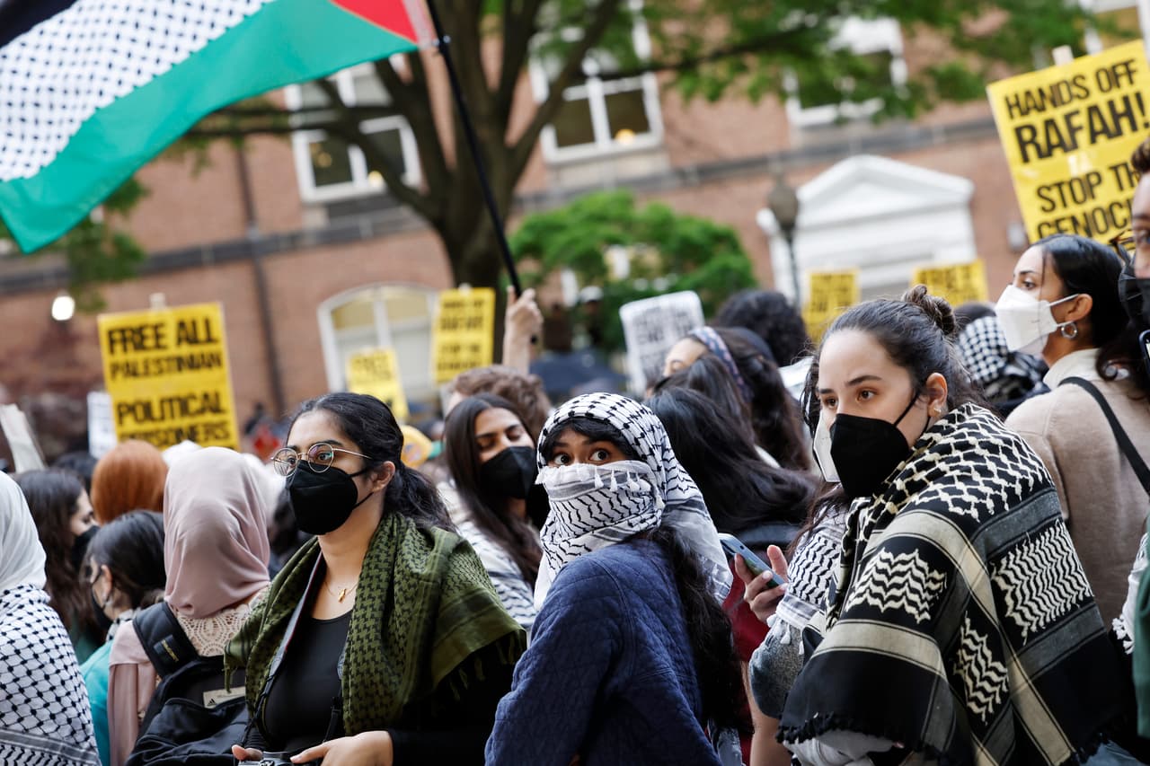 La protesta es organizada por la Coalición de Estudiantes por la Justicia en Palestina del DMV, según afirmó la coalición.
