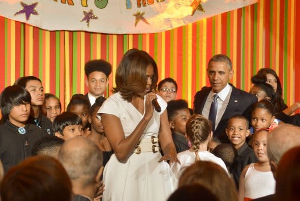 Fue una tarde divertida para Obama, Michelle y decenas de niños.