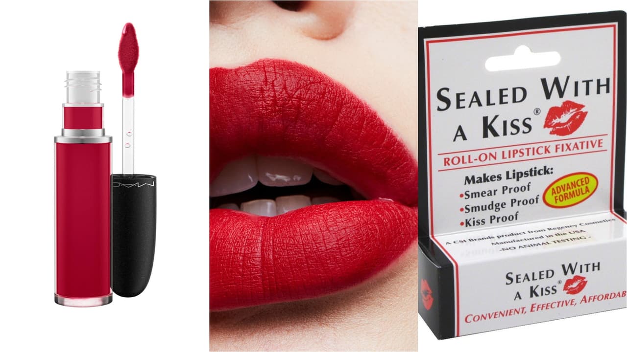 5. 
<a href="https://www.ulta.com/retro-matte-liquid-lipcolour?productId=xlsImpprod16011011" target="_blank">Labial Retro Matte Liquid</a> de MAC. Dura más de 8 horas. 
<b>Precio: $22 </b>
<br> 
<a href="https://www.amazon.com/Sealed-Kiss-Roll-Lipstick-Fixative/dp/B019ZZ1DVK/" target="_blank">Sellador de labial</a> Sealed With A Kiss. Transparente. 
<b>Precio: $26.85 </b>
<br>Para hacer un pop-up literal en la pantalla, lo mejor es resaltar los labios. El rojo es el color favorito porque hace que tus dientes se vean más blancos. De preferencia, elige productos indelebles. 
<br> 
<br>