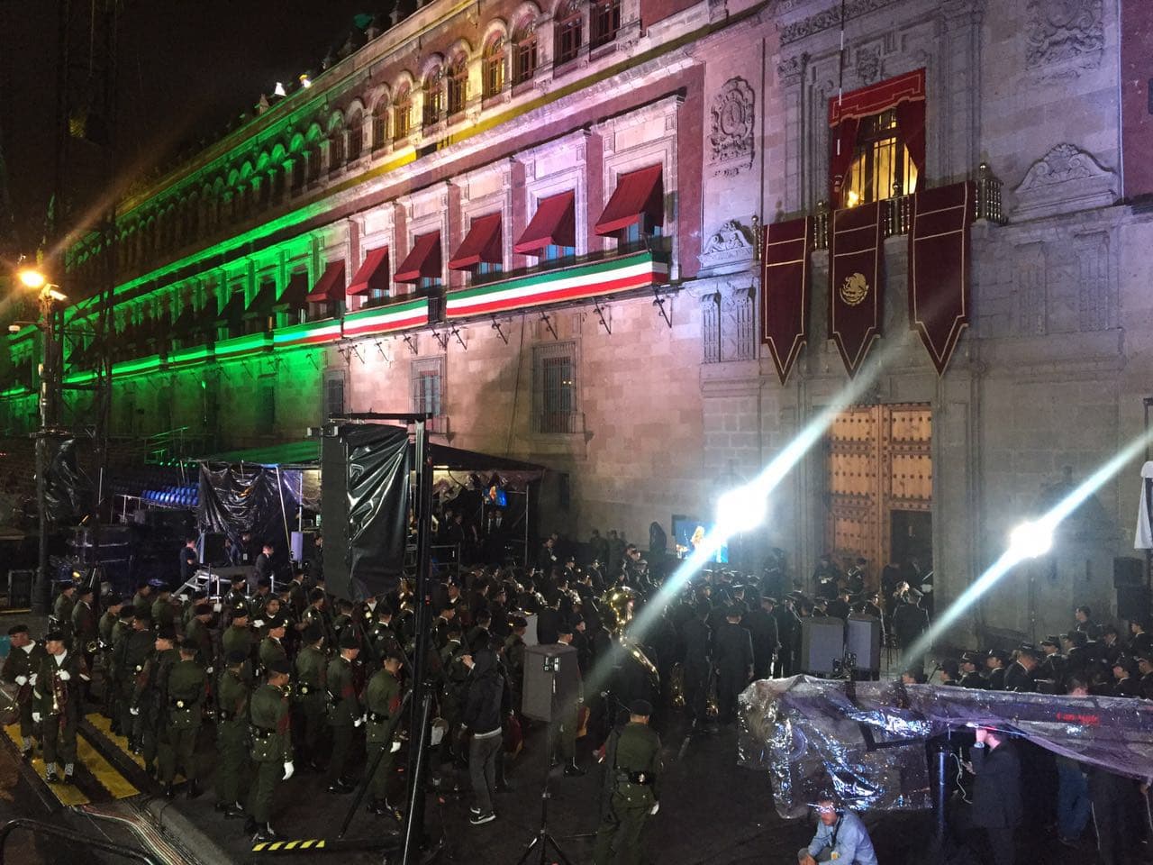 El balcón del Palacio Nacional.