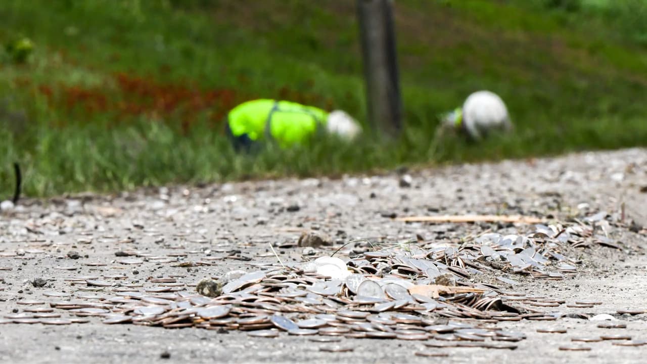 Un accidente inusual cerró parte de la Carretera 287 dirección sur, en la zona de Alvord, condado de Wise, desde temprano este lunes. 
<br>
<br>No fue por escombros, ni por un derrame químico: fue 
<b>por millones de monedas regadas por el pavimento.</b> 
<br>
<br>El caos comenzó alrededor de las 5:30 a.m., cuando 
<b>un tráiler de 18 ruedas se volcó cerca de la FM Road 1655.</b> El camión transportaba un cargamento poco común: 
<b>8 millones de monedas de 10 centavos recién acuñadas por la Casa de Moneda de Estados Unidos.</b>
