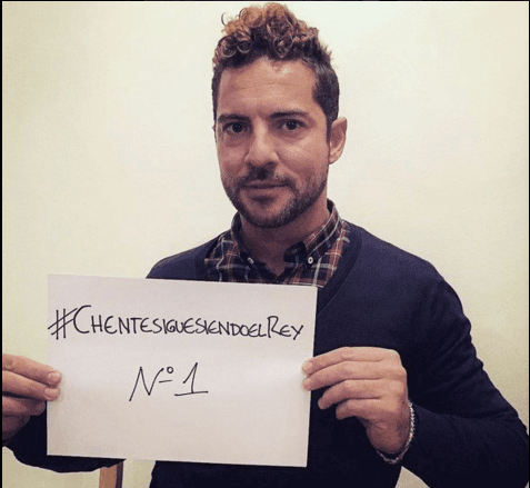 David Bisbal se sumó al adiós con una pancarta en redes sociales bajo el hashtag #ChenteSigueSiendoElRey.