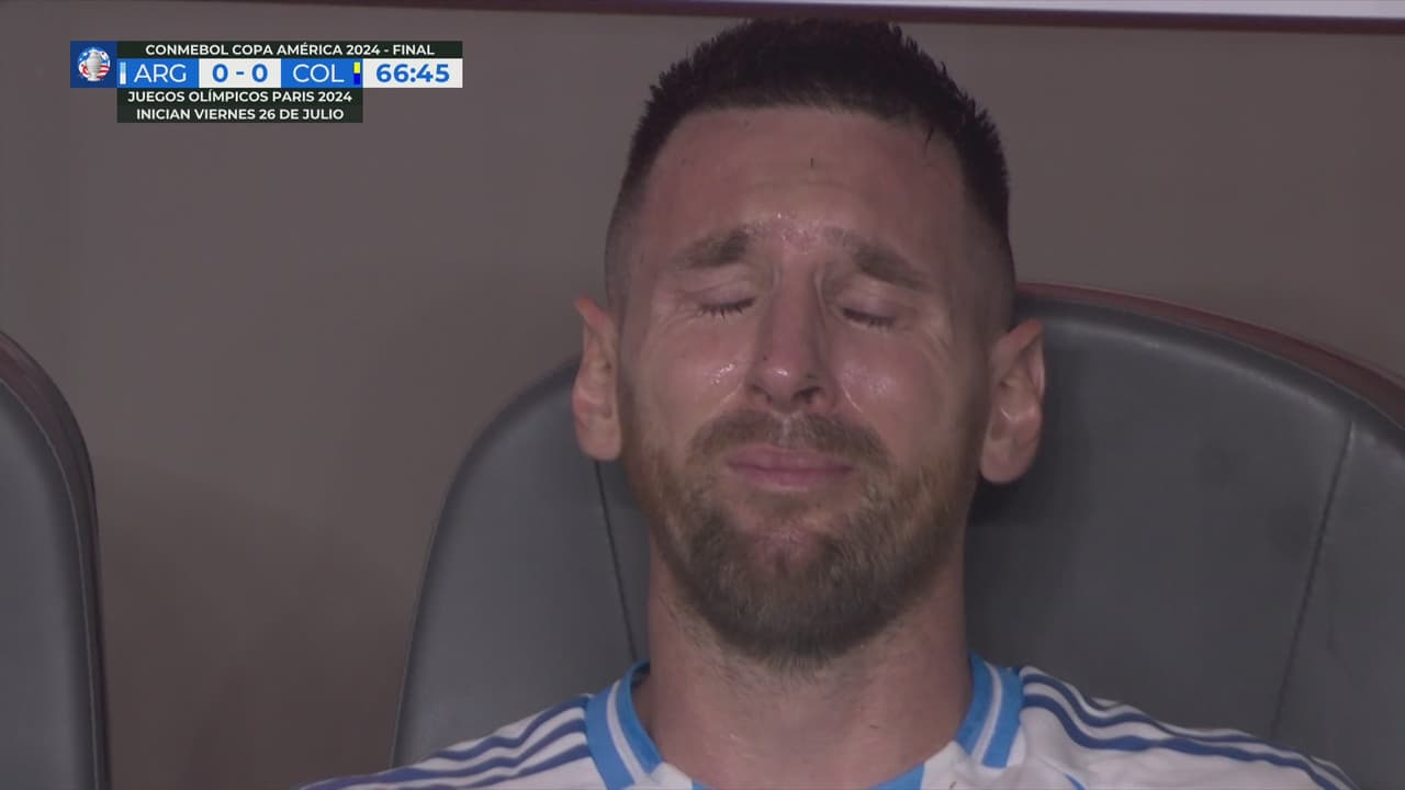 Messi rompe en llanto tras salir lesionado de la Final de Copa América