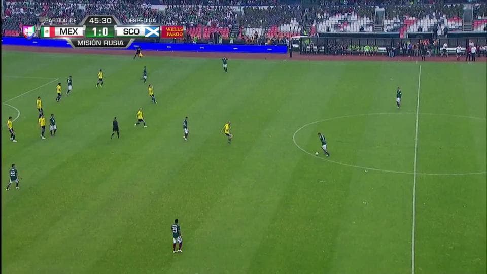 Tiro desviado de Raúl Jiménez