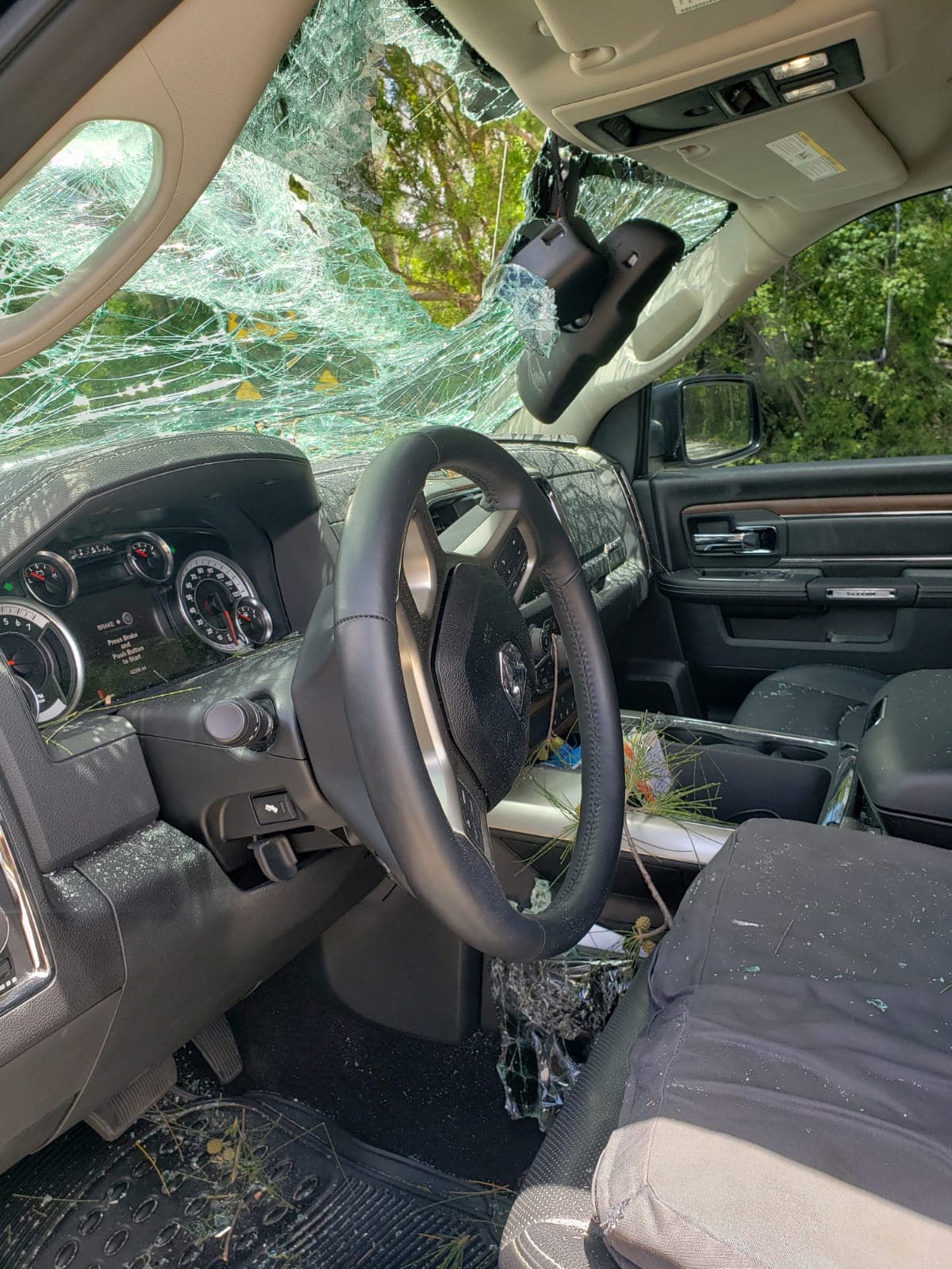 “Cuando sintió el impacto se asustó tanto que enseguida empezó a llorar”: chofer que iba con su hija cuando les cayó una rama en el auto