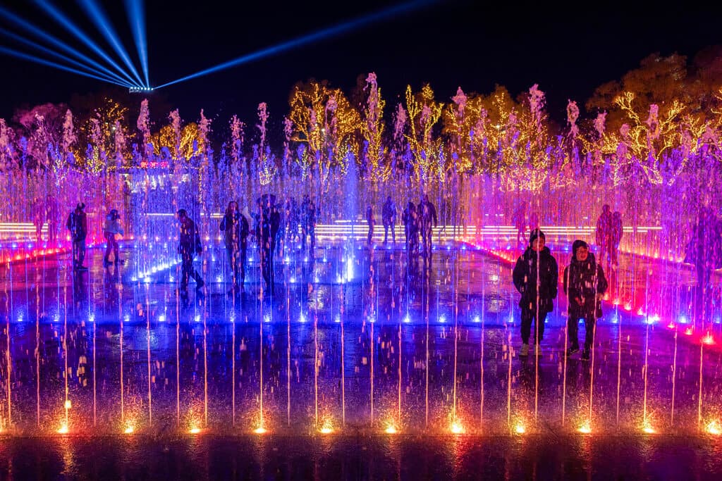 El Experience Park, una de las atracciones festivas en Atenas, Grecia.