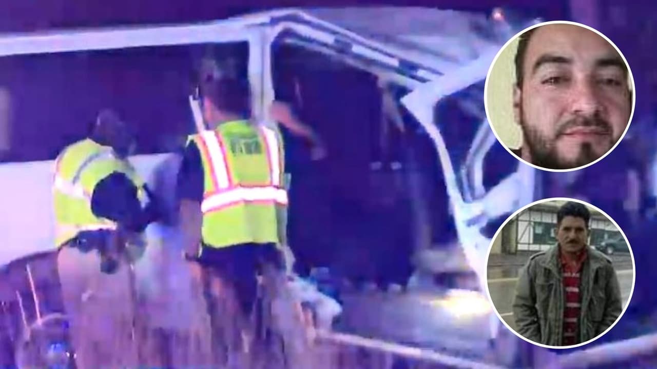 Funcionarios de seguridad vial levantan el accidente.