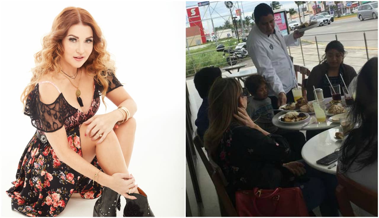 Alicia Villarreal desayuna con cuatro niños pobres que fueron discriminados