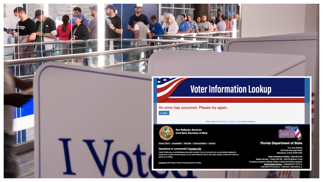 Reportan problemas en sitio web de Florida donde se verifica el estatus del voto y dónde votar
