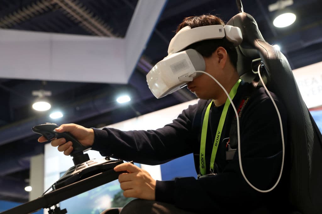 Los juegos de realidad virtual se llevaron la atención de los asistentes.