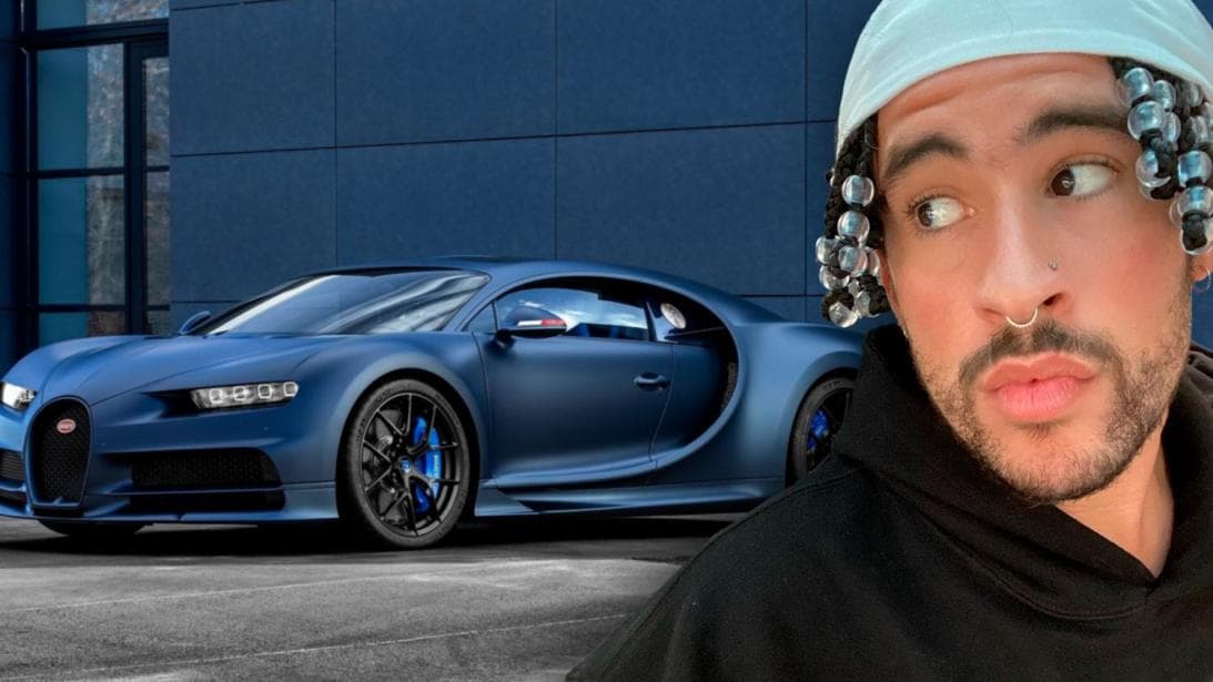 <h3 class="cms-H3-H3"><b>Bad Bunny</b></h3>
<br>
<br>Arrancamos con una celebridad que hace unas semanas actualizó su garaje con uno de los superautos más caros, exóticos, potentes y exclusivos del mundo. Nos referimos a Bad Bunny quien ahora es dueño de un
<b>Bugatti Chiron Sport ‘110 ans Bugatti’</b> del que únicamente serán fabricadas 20 unidades y cuenta con un precio inicial superior a los 3 millones de dólares.
