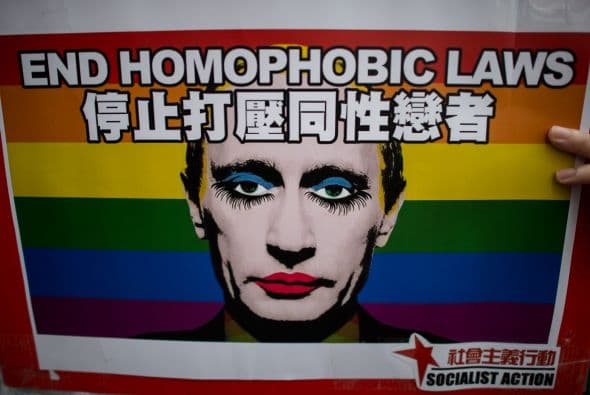 Las protestas en todo el mundo por la ley contra la propaganda homosexual en Rusia no se han hecho esperar.