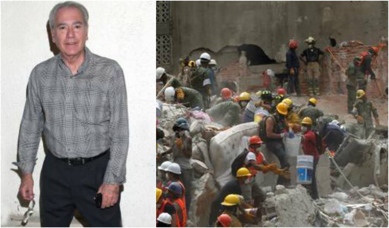 Otto Sirgo tuvo que evacuar su edificio en la Colonia del Valle en la Ciudad de México después de que se colapsara. En el inmueble se encontraba su esposa Maleni Morales, quien padece artritis reumatoide.