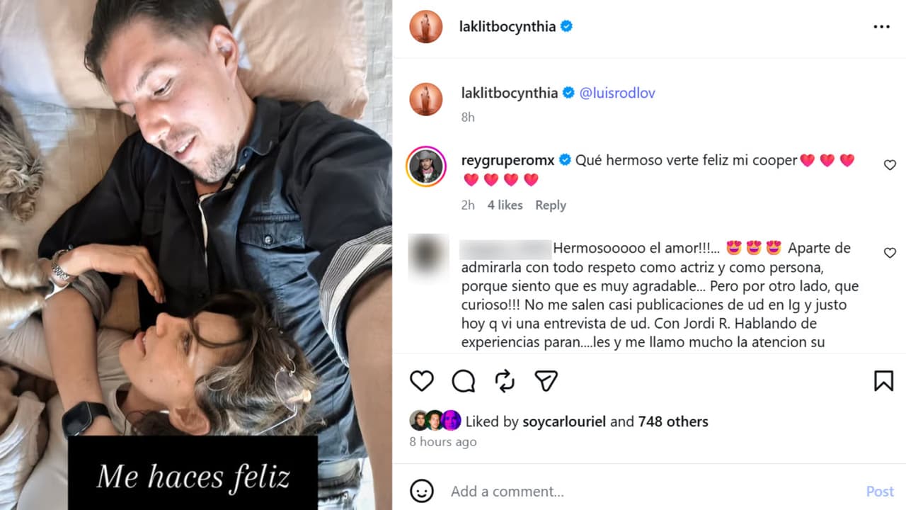 Con esta foto, Cynthia Klitbo presenta a su nuevo novio Luis Rodríguez, quien en Instagram se presenta como director de cine.