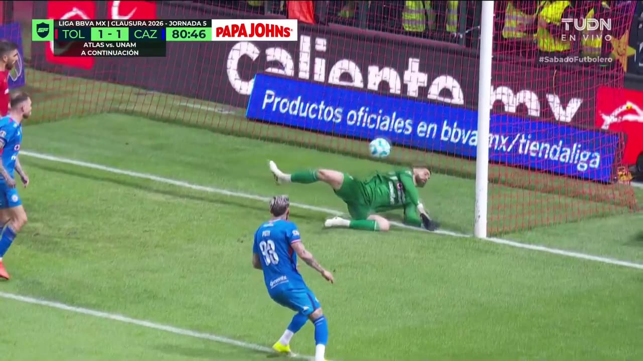 ¡Tremenda joya! Andrés Gudiño hace un atajadón imposible