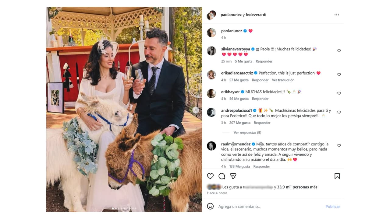 Así fue la boda de Paola Núñez.