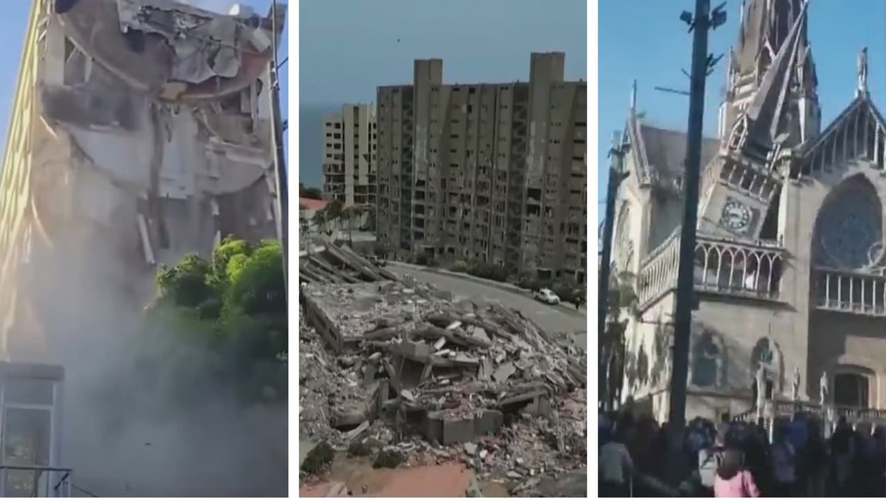 VIDEO: Un devastador terremoto de magnitud 7.4 sacudió varias ciudades de Colombia y provocó el colapso de edificios y otras estructuras.
<br>