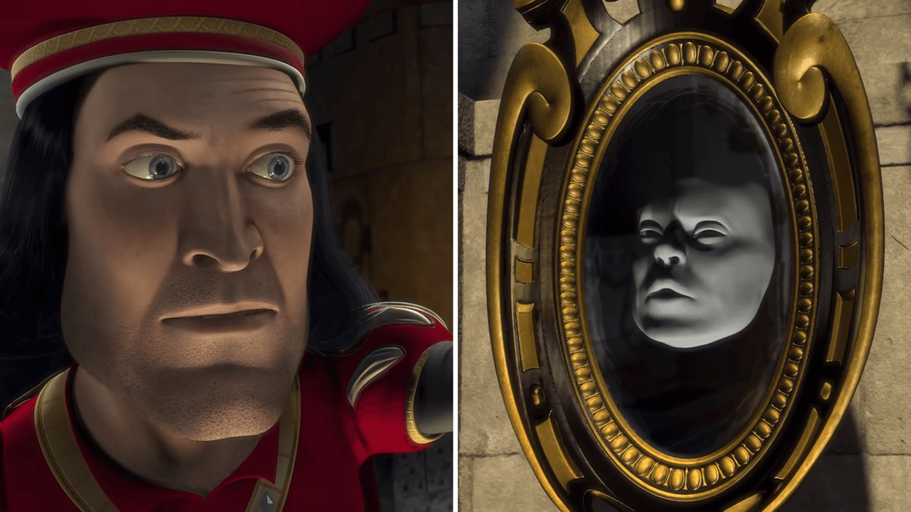 Esta teoría explicaría por qué Lord Farquaad tiene un espejo mágico.