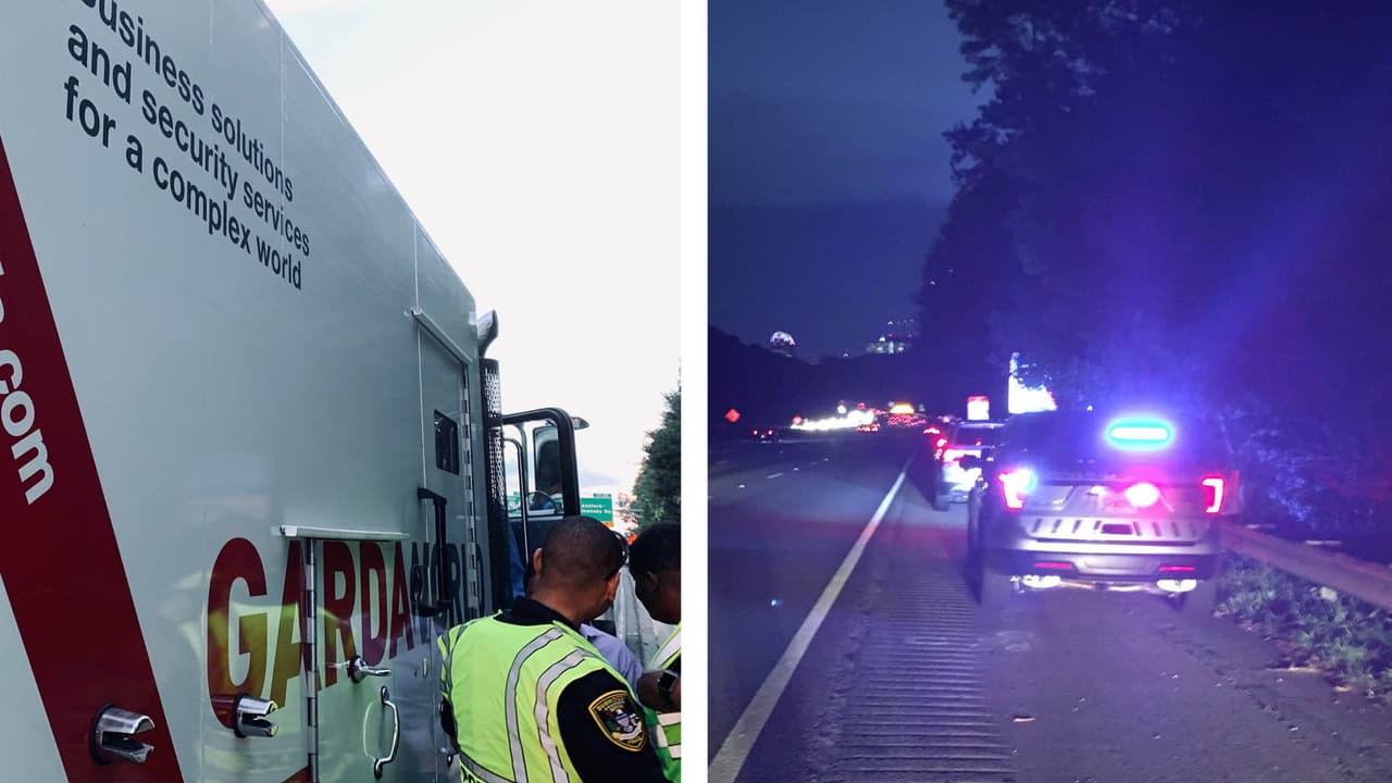 La policía urgió este miércoles a las personas que tomaron dinero en efectivo, luego de que un camión blindado lo tirara en la carretera interestatal 285, que lo devuelvan, porque han cometido un delito bajo las leyes del estado.