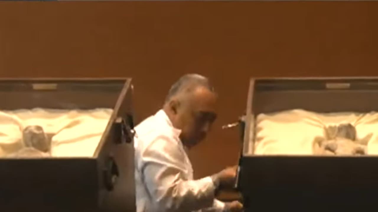 "Son cuerpos de 60 centímetros de largo, envueltos en un polvo que identificamos como diatomeas, el cual permite la desecación de los cuerpos... provocando un proceso de preservación, que según una prueba de carbono 14 arrojó que datan de más de mil años de antigüedad", explicó el especialista en ciencias forenses José de Jesús Zalce.
<br>