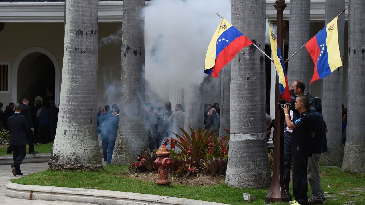 Venezuelan legislators bloodied in storming of Congress by government supporters
