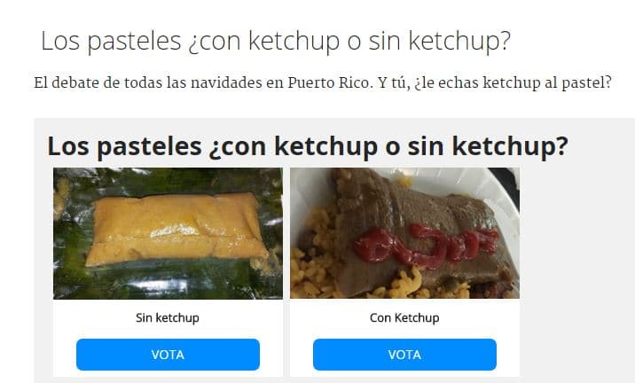 El debate navideño boricua: Los pasteles y el ketchup