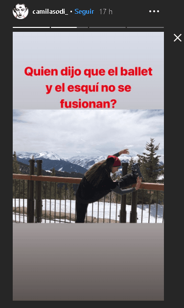 La actriz Camila Sodi prefirió la nieve para vacacionar en esta Semana Santa. Se fue a Aspen, Colorado, en compañía de una amiga.