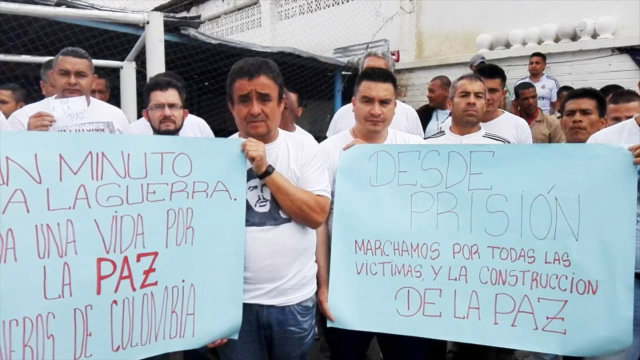 Los presos de las FARC que se manifiestan por la paz en la cárcel