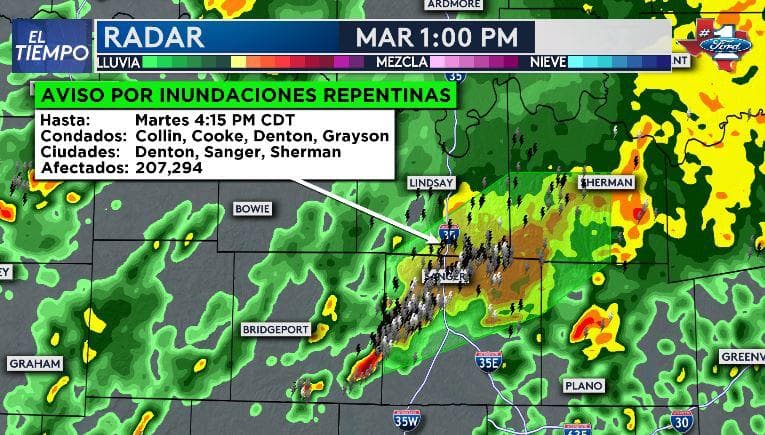 Varias rondas de aguaceros y tormentas esta semana en el norte de Texas