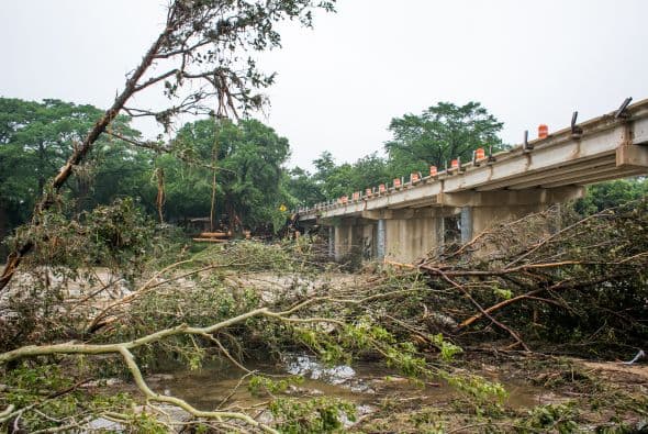 Algunas zonas de la capital texana quedaron bajo el agua luego de las intensas lluvias de los últimos días.