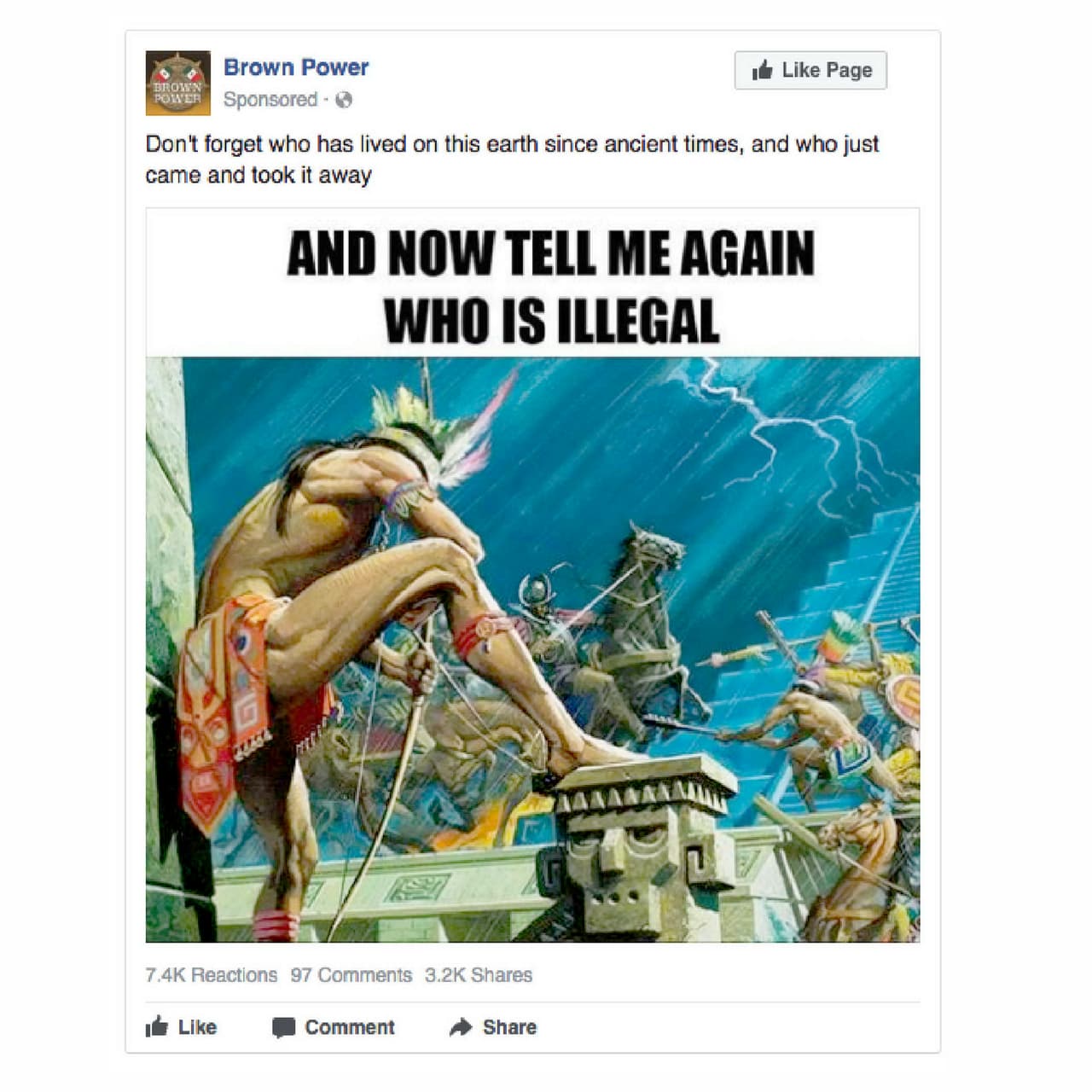 <b>Anuncio 2615.</b> “No olvides quién ha vivido en esta tierra desde la antigüedad y quién solo vino y lo tomó”. “Ahora dime quién es ilegal”
<br>
<b>Costo:</b> 200 rublos (3.21 dólares).