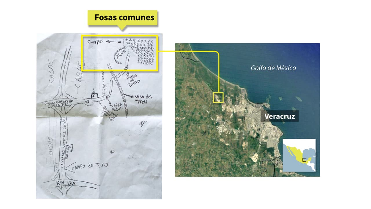Así se descubrió la fosa clandestina más grande de México a partir de un mapa dibujado a mano