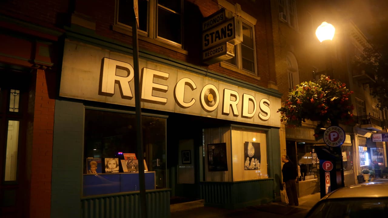 Tienda de vinilos Stan's Records Bar en la calle Prince en Lancaster, Pennsylvania.
