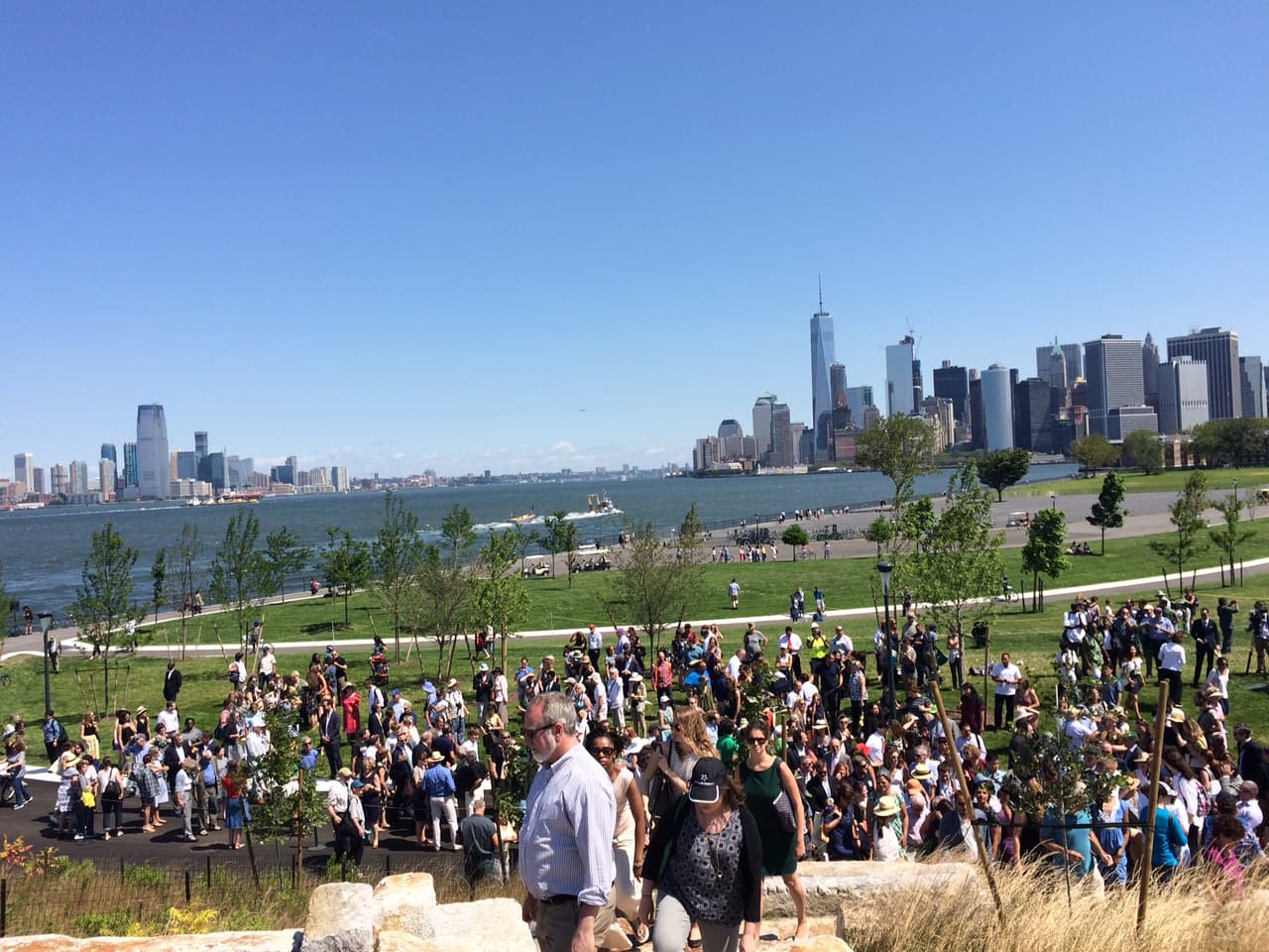 Vista desde una de las colinas de Governors Island.