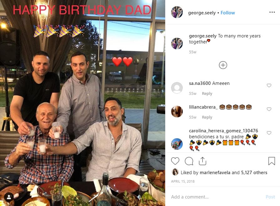 La felicidad de George Seely de convertirse nuevamente en padre en los próximos meses al lado de Marlene Favela se ha visto opacada por el fallecimiento de su padre, el señor Louis Seely.