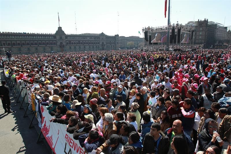 Así se ve la Plaza de la Constitución ante la presencia de Francisco.